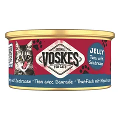 VOSKES Jelly Tuna with Seabream 85 g 100% Tunas su dorada želatinoje, papildomas maistas katėms — 2 nuotrauka