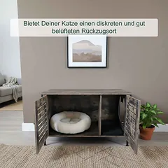 Kačių namelis Relaxdays 10052206_8208, 2 durys, 80 × 50,5 × 45 cm — 3 nuotrauka