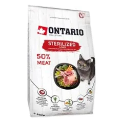 Ontario visavertis pašaras sterilizuotoms katėms Cat Sterilised Lamb, 0,4 kg