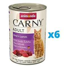 ANIMONDA Carny Adult rinkinys jautiena ir ėriena 6 x 400 g
