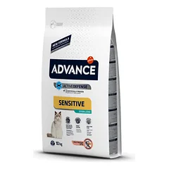 ADVANCE „Sensitive Sterilized” kačių maistas sterilizuotoms ir turinčioms jautrų skrandį 10 kg