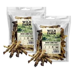WILD FARM Džiovintos ėriukų kanopos 2x300g skanėstai šunims