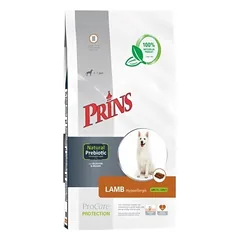 PRINS PROCARE PROTECTION LAMB HYPOALLERGIC SAUSAS MAISTAS SUAUGUSIEMS ŠUNIMS SU ĖRIENA 3kg – 12kg