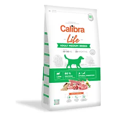 CALIBRA Dog Life Adult Medium Breed Lamb sausas maistas suaugusiems vidutinių veislių šunims su ėriena, 2,5kg