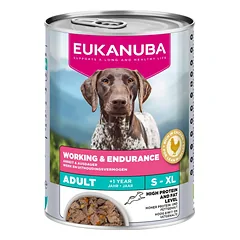 EUKANUBA Special Care Adult Working and Endurance 400 g vištiena su lašiša, be grūdų drėgnas maistas šunims