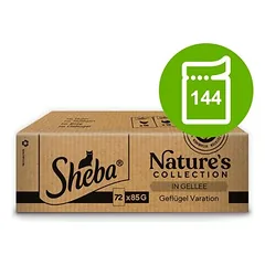 Ekonominė pakuotė Sheba Nature's Collection drėgnas maistas katėms 144 x 85 g