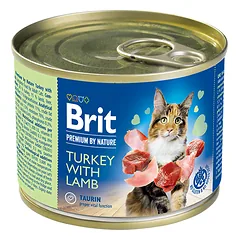 Brit Premium by Nature kons. katėms Turkey with Lamb 6vnt