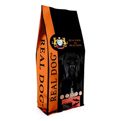 REAL DOG sausas pašaras su lašiša ir ryžiais suaugusiems šunims, 20 kg