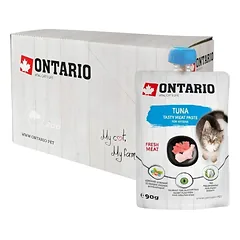 ONTARIO Kitten Tuna Fresh Meat Paste paštetas kačiukams su tunu 8 x 90g