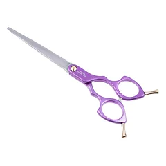 Jargem Asian Style Light Straight Scissors - labai lengvos, tiesios žirklės korėjietiško stiliaus kirpimui., Fioletowy / 6,5" — 2 nuotrauka