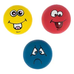 zooplus Basics žaislas šunims Emoji lateksiniai kamuoliukai