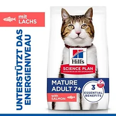 Hill's Science Plan Mature Adult 7+ su lašiša, sausas maistas katėms, > 10 kg — 3 nuotrauka