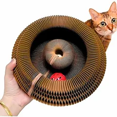FurryFusion Interaktives Katzenspielzeug mit Kratzbaum aus Pappe