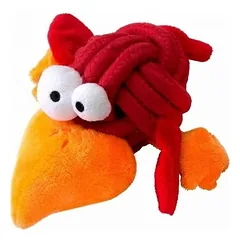 Žaislas šuniui – Coockoo Bobble – linksmas raudonas paukštis, 8.5 cm
