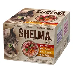 Shelma NM cat mėsa padaže maišelyje 24 x85g
