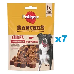 PEDIGREE Ranchos Cubes 7x70 g papildomas ėdalas suaugusiems šunims su jautiena