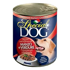 Special dog šunų konservai, gabalėliai su jautiena/daržovėmis 720g