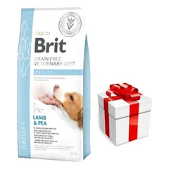 Brit GF veterinary diets dog Obesity 12 kg + Staigmena ŠUNIUI