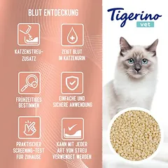 Tigerino VET kraiko priedas – kraujo aptikimas kačių šlapime, 4 x 10 g — 2 nuotrauka