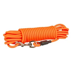 Duvo+ South ilgas treniruočių pavadėlis, PVC, apvalus, neoninis oranžinis