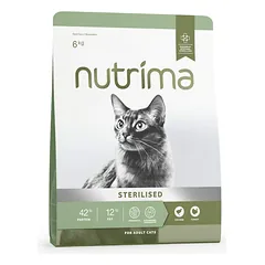 Nutrima Cat Adult Sterilised maistas katėms, 6kg