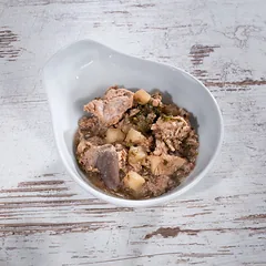 WILDES LAND Ragout konservai katėms su jautiena, kalakutiena ir špinatais 180 g — 3 nuotrauka
