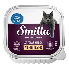 Smilla lėkštutė Sterilised, drėgnas maistas katėms, ekonominė pakuotė 24 x 100 g — 5 nuotrauka