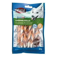 Trixie Denta Fun Barbecue Chewing Rolls with Chicken (12 cm) 80 g