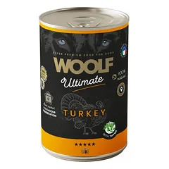 WOOLF ULTIMATE TURKEY WITH THYME begrūdžiai konservai šunims su kalakutiena 400g