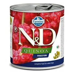 Farmina N&D Dog Quinoa All Breeds Digestion su ėriena ir pankoliu, drėgnas maistas šunims 285 g