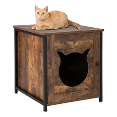 GIANTEX Multifunktionales 3-in-1-Katzenklo Mit Tür
