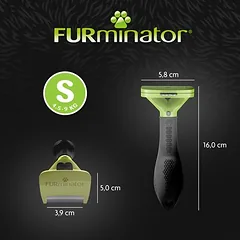 FURminator deShedding Tool S ilgaplaukiams šunims, Labai mažiems < 4 kg — 5 nuotrauka