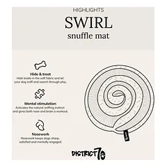 DISTRICT 70 SWIRL užimtumo kilimėlis šunims 34 cm , rusvas — 5 nuotrauka