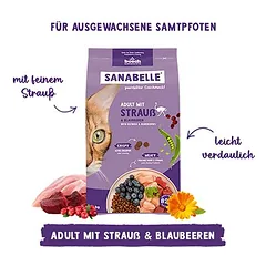 Sanabelle Adult su stručiu ir mėlynėmis, sausas maistas katėms