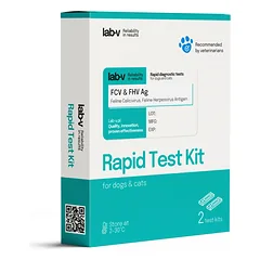 Lab-V FCV ir FHV antigenų testas – greitasis diagnostinis testas katėms, 2 vnt.