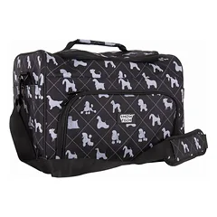 Show Tech Deluxe Grooming Bag - spacious and comfortable fabric bag for grooming accessories, printed with various dog breeds.