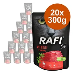 Ekonominė pakuotė Rafi Cat drėgnas maistas katėms 20 x 300 g