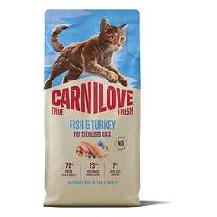 Carnilove True Fresh Adult Fish & Turkey Sterilised sausas maistas katėms