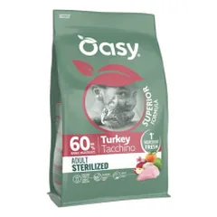 Oasy Superior Sterilized Turkey sausas pašaras su kalakutiena katėms