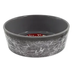 Dog Fantasy melamino dubenėlis marmurinės pilkos spalvos šunims, 12,5 cm, 0,3 l