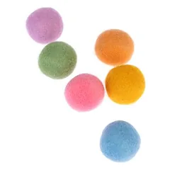 TIAKI žaislas katėms Veltiniai kamuoliukai, 6 vnt. rinkinys (po Ø 3 cm) — 3 nuotrauka