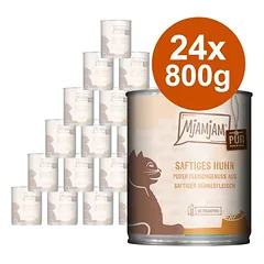 MjAMjAM gryna mėsa, drėgnas maistas katėms, ekonominė pakuotė 24 x 800 g