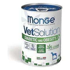 MONGE VetSolution šlapias maistas šunims su diabetu/nutukimu 6x400g