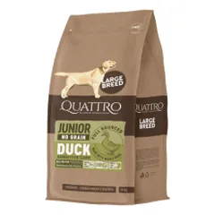 Quattro Grain Free sausas pašaras su antiena didelių veislių jauniems šunims - Pet24