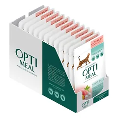 OPTIMEAL Turkey in Pumpkin sauce – konservai katėms be grūdų su kalakutiena, moliūgų padaže, 85g*12vnt.