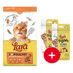 VERSELE-LAGA Lara Adult Turkey and Chicken 7 kg su kalakutiena ir vištiena katėms + 2 NEMOKAMI skanėstai