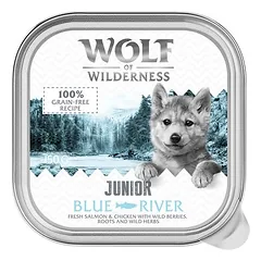 Wolf of Wilderness JUNIOR - Duo-Protein Rezeptur 6 / 24 x 150 g Schale