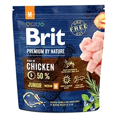 BRIT Premium By Nature Junior Medium M Chicken 1 kg