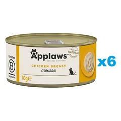 APPLAWS Cat Adult Mousse Chicken putėsiai su vištiena 6x70g