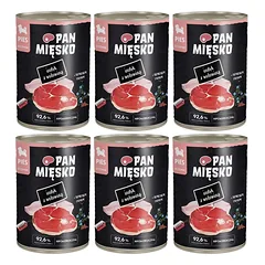 PAN MIŠKO Kalakutas su jautiena drėgnas maistas šuniukams 6x400 g